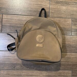 Versace Parfums Nylon Backpack  Bronze Color  Medium